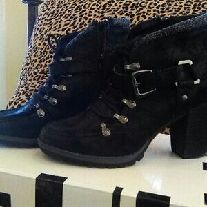 Not Rated, Women's Tall Black Ankle Boot, 10